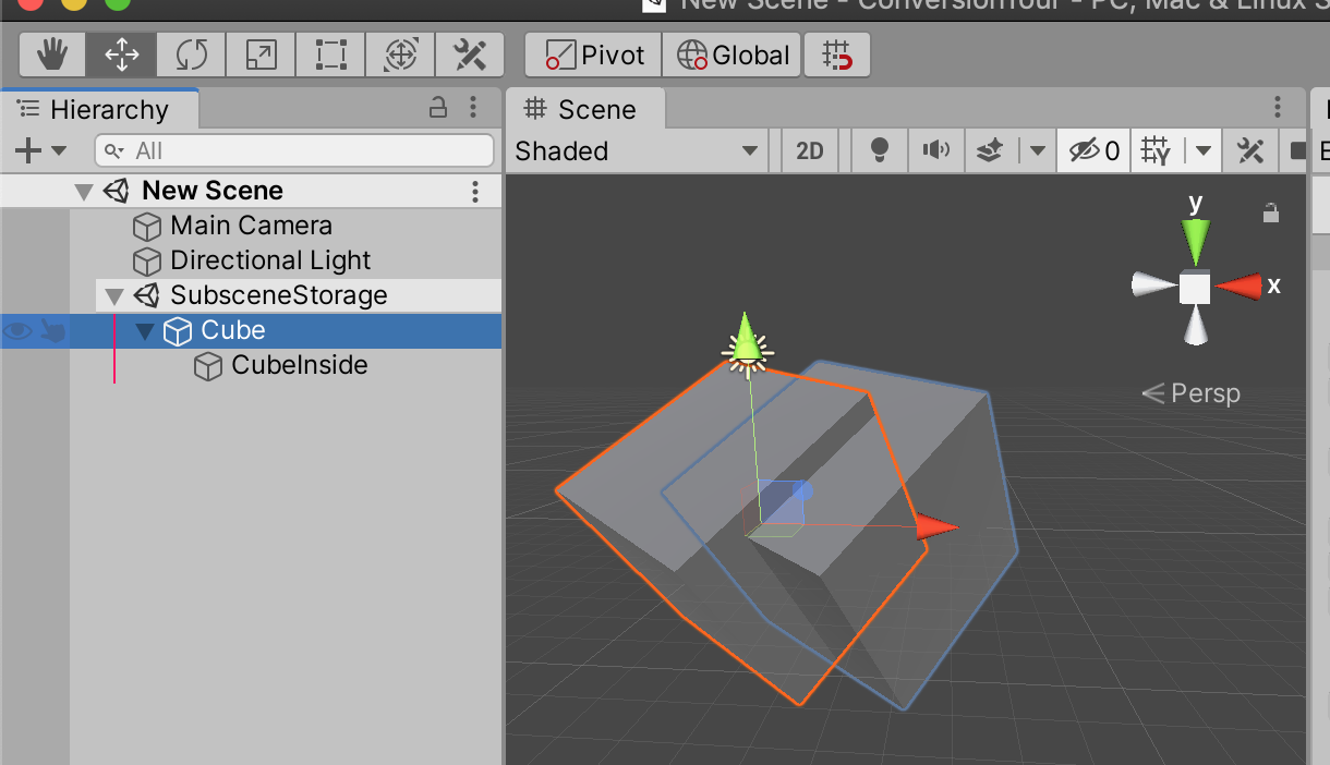 Game Object Conversion and SubScene