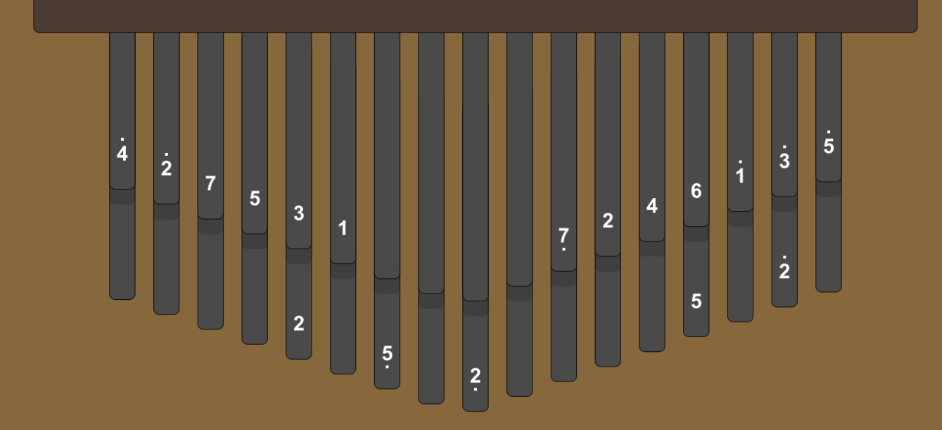 34-key Kalimba music theory analysis