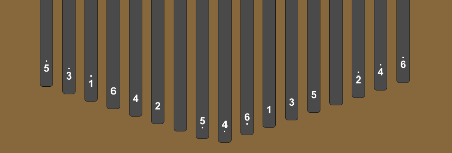 34-key Kalimba music theory analysis