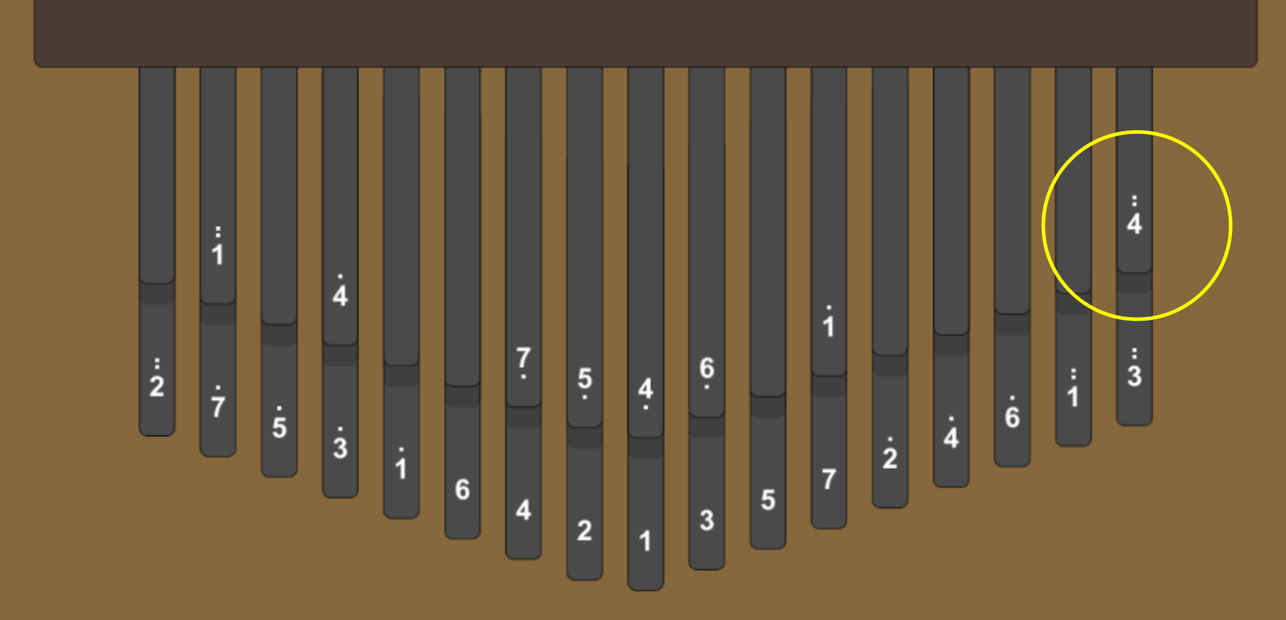 Silicon puls storm 34-key Kalimba music theory analysis