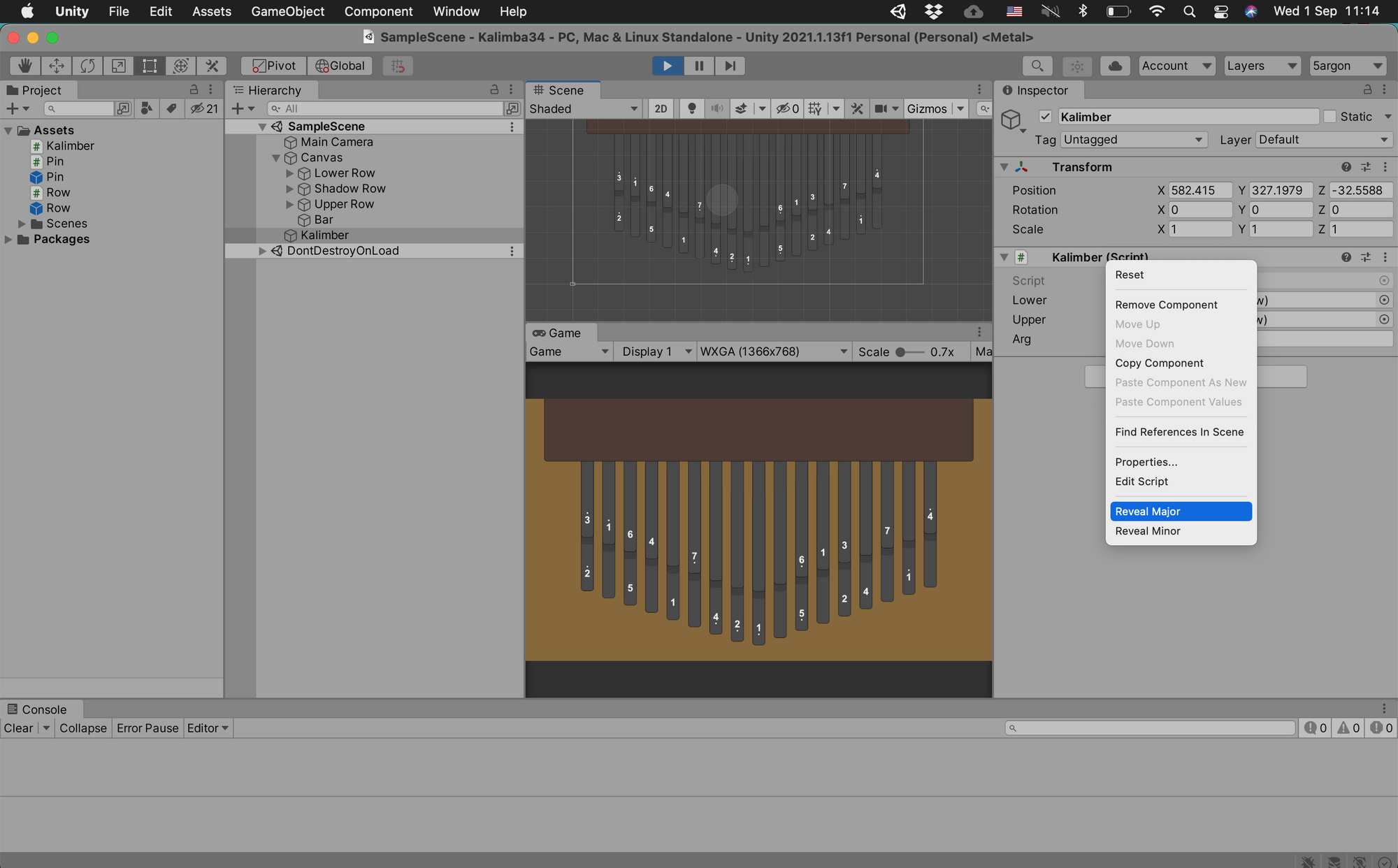 34-key Kalimba music theory analysis