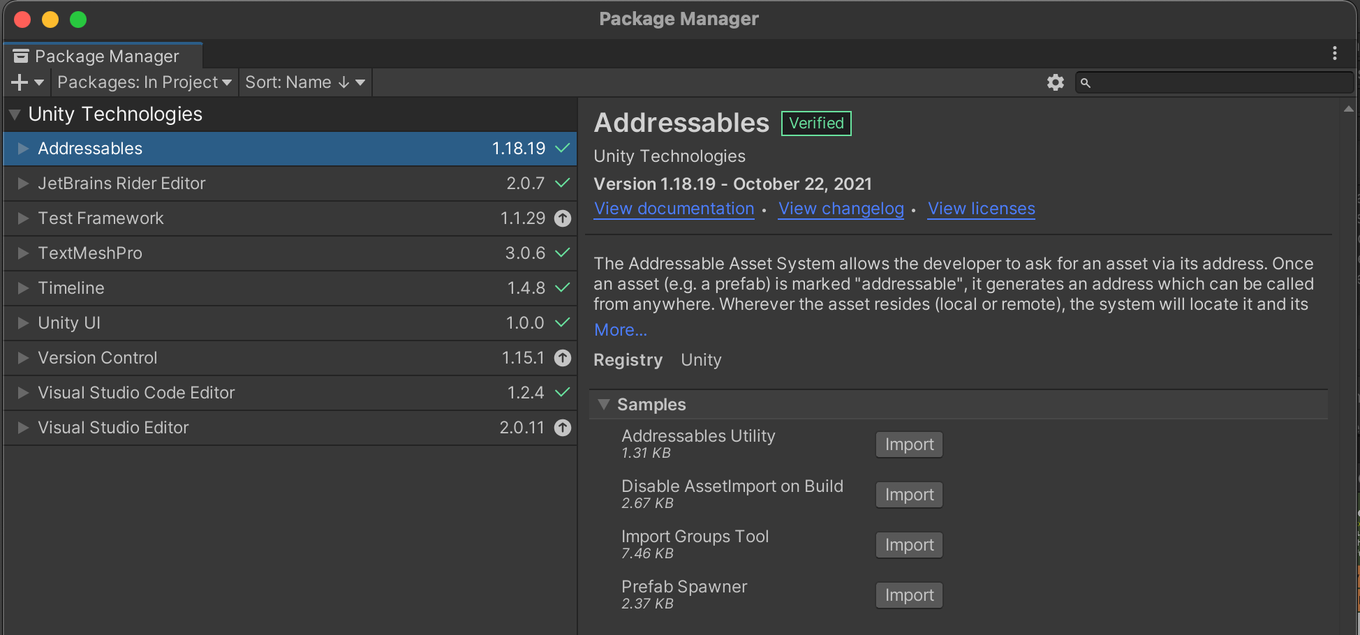 Publish Asset Store UPM package on which LTS version?
